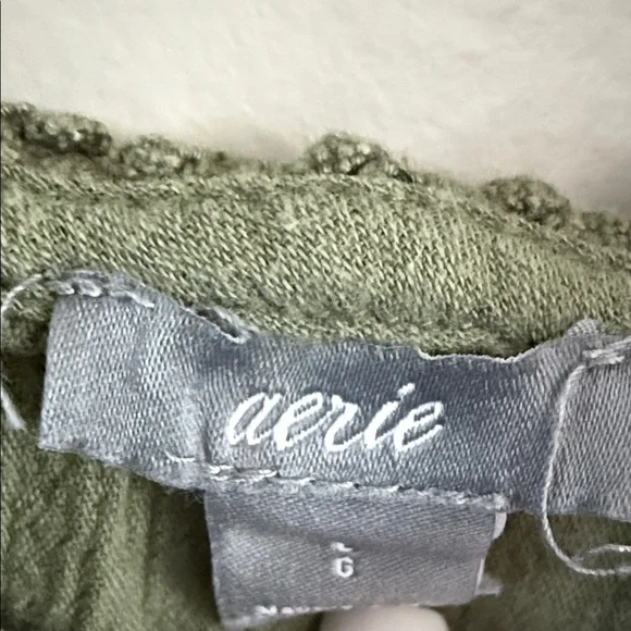 Aerie Sage Green Lace Midi Dress - Picture 2 of 4